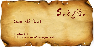 Sax Ábel névjegykártya